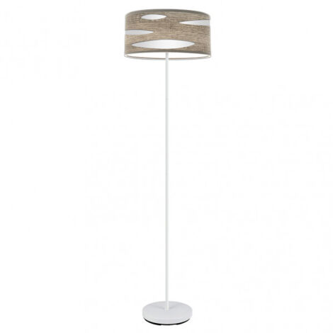 Pie Salon Odra 1xe27 Blanco/madera Gris 165x40x40 Cm marca FABRILAMP