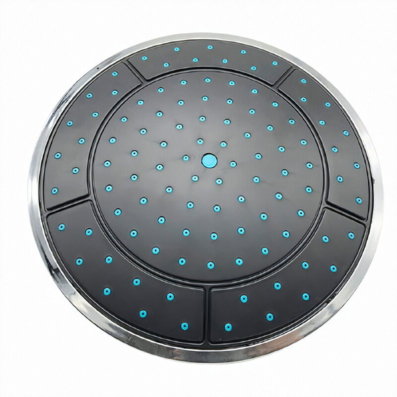 Lntyq - pièce 24,5 cm en plastique rond pluie alimenté douche haut de la salle de douche buse de toit cabine accessoires