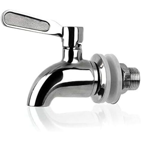 Piece 5/8 inch Glass Beverage Dispenser Tap, Stainless Steel Beverage Dispenser Tap, Beverage Dispenser Tap for Water, Wine, Beer, Juice