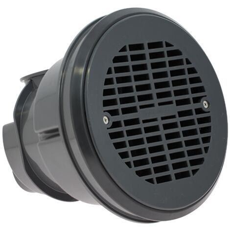 Pièce à sceller piscine - Bonde de fond liner métrique - modèle Norm - Grille plate - Gris anthracite de AstralPool