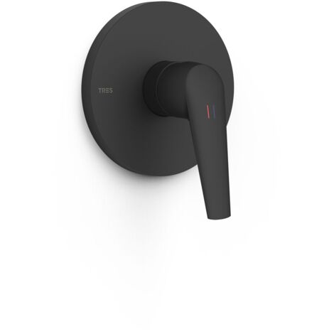 Pièce apparente pour boîtier encastré 1 voie Rapid-box Noir mat - TRES 28127810NM