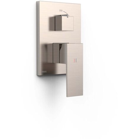 Pièce apparente pour boîtier encastré Rapid-box 2 voies Acier - TRES 10628110AC