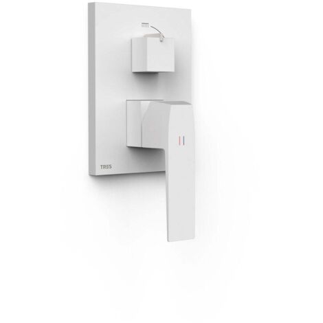 Pièce apparente pour boîtier encastré Rapid-box 2 voies Blanc mat - TRES 20228110BM