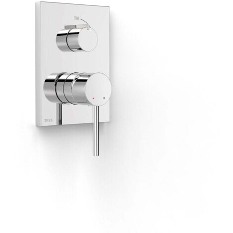 Pièce apparente pour boîtier encastré Rapid-box 2 voies Chrome - TRES 06228110