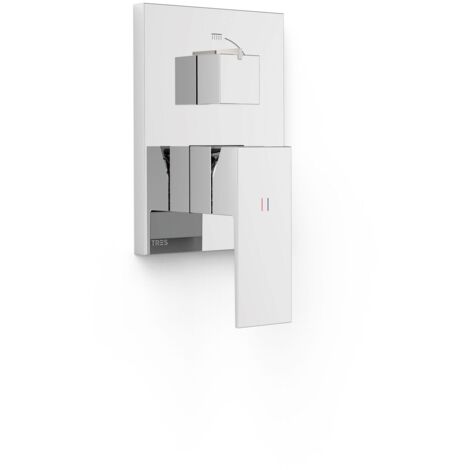 Pièce apparente pour boîtier encastré Rapid-box 2 voies Chrome - TRES 10628110