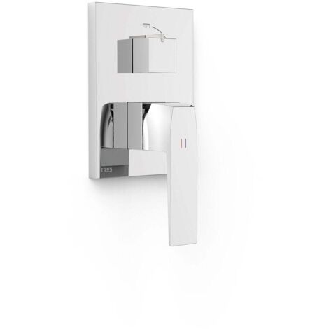 Pièce apparente pour boîtier encastré Rapid-box 2 voies Chrome - TRES 20228110