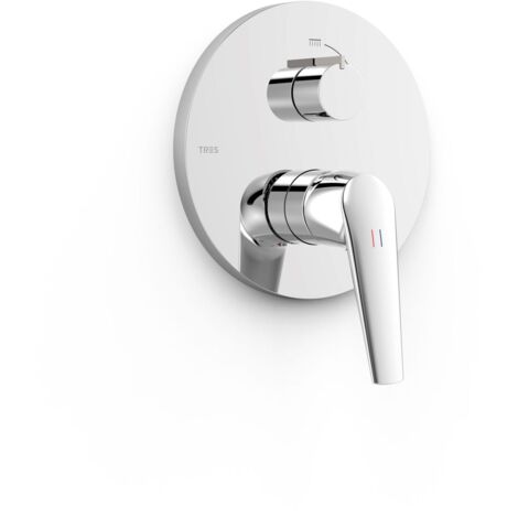 Pièce apparente pour boîtier encastré Rapid-box 2 voies Chrome - TRES 28128110