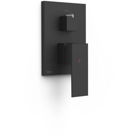 Pièce apparente pour boîtier encastré Rapid-box 2 voies Noir mat - TRES 10628110NM