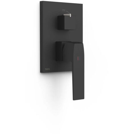 Pièce apparente pour boîtier encastré Rapid-box 2 voies Noir mat - TRES 20228110NM
