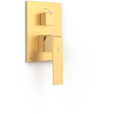 Pièce apparente pour boîtier encastré Rapid-box 2 voies Or Mat 24K - TRES 20228110OM