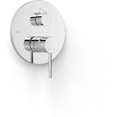 Pièce apparente pour boîtier encastré Rapid-box 2 voiesPièce apparente Chrome - TRES 26228110