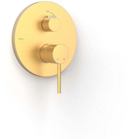Pièce apparente pour boîtier encastré Rapid-box 2 voiesPièce apparente Or Mat 24K - TRES 26228110OM