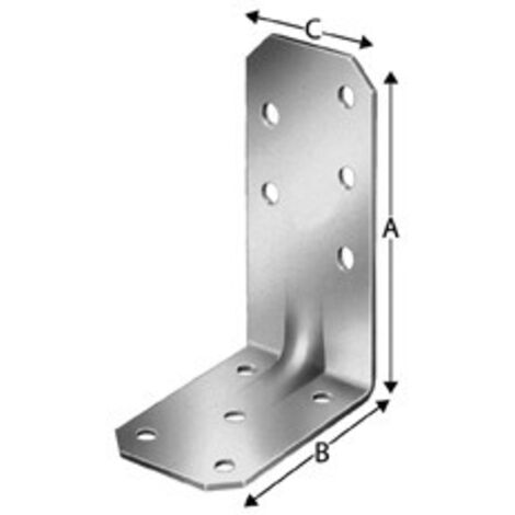Piece d'angle 60280 83 x 62 x 2,0 x 40 mm galvanise a chaud (tzn)
