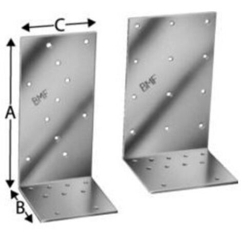 Piece d'angle 80416 164 x 84 x 4,0 x 80 mm galvanise a chaud (tzn)