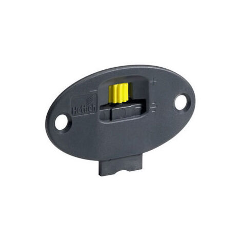 Pièce de coulissage à visser pour montage porte mixte - Charge par vantail : 15 - 30 kg - Décor : Gris - Matériau : Plastique - HETTICH