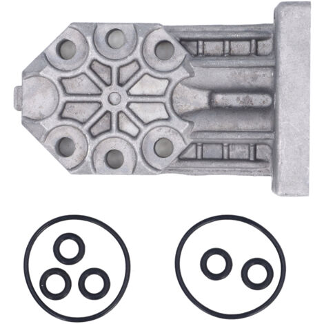 Pièce de fixation de pompe électro-hydraulique pour déchiqueteur de bois - FM8/FM10/FM16 - Universelle avec joints - Aluminium - 130mm