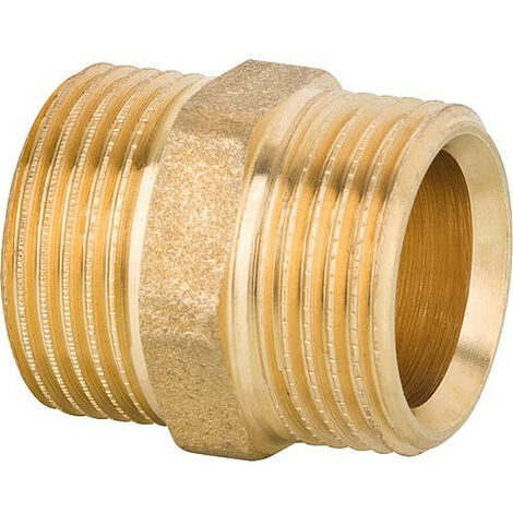 Pièce de raccordement filetage mâle 3/4 filetage mâle 3/4 laiton poli