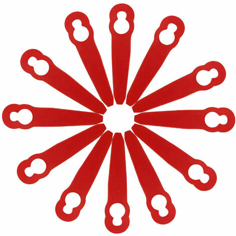 Pièce de rechange de piscine Lame de tondeuse à gazon 12 pièces （rouge）