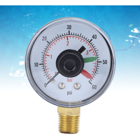 Pièce de rechange pour manomètre Hayward ECX271261 avec disque oscillant pour pompe à sable et spa DN8