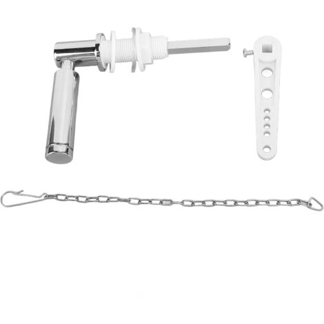 [Pièce de remplacement pour toilette] + [Handle Kit] + [ZC-ABS] + [Chrome, ajustable] Zinc Alloy ABS Toilet Cistern Lever Arm with Chain Adjustable Arm Chrome Plated Modern Minimalist 15cm Long 25cm C