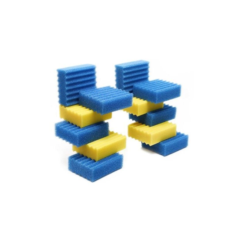 Lot de 12 pièces de rechange pour filtre biologique CBF350 Ensemble complet d'éponge filtrante en coton d'origine