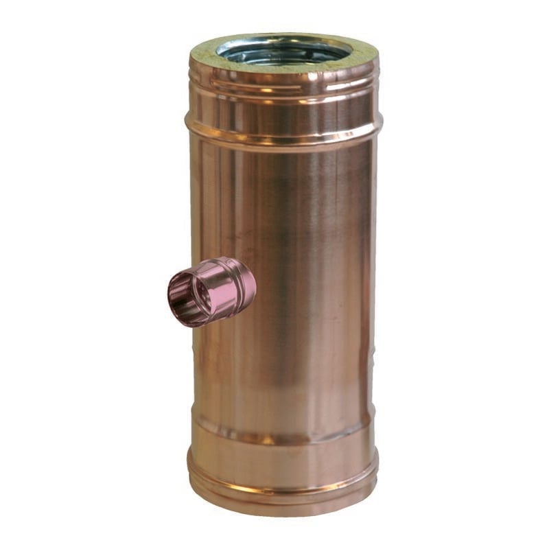 Pièce en t 90° mf - acier inoxydable/cuivre réduit ø 80 m l 250 mm