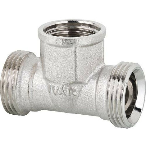Pièce en T filetage mâle filetage femelle filetage mâle eurocône 3/4 filetage femelle eurocône nickelé