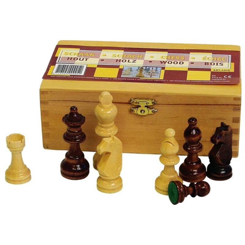 Pièces de jeu d'échecs 87 mm Noir/blanc 49CL - Abbey Game