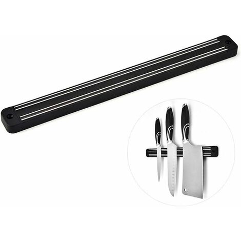 Stainless Steel Magnetic Knife Holder, Non-drilling Kitchen Utensils  Organizer, Wall Mount Magnetic Knife Block, Magnetic Tool Holder, Single  Pack, 40cm, Black