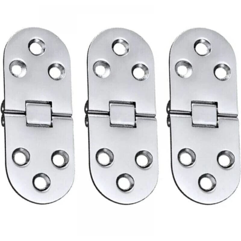 Ymyny - Piece of alloy table hinges (silver), stainless steel folding door hinge for drawer, table, desk, sewing machine, silver