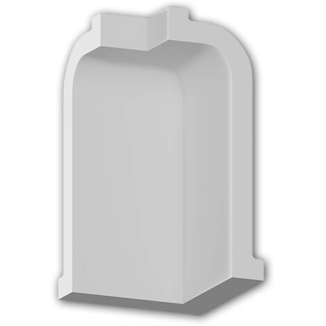 Pièce-raccord angle interne Profhome 152819 Élément de coin Élément décoratif design moderne blanc