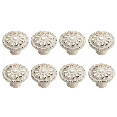 Piece round drawer knobs, cabinet knobs, drawer handles, furniture knobs, kitchen cabinet, drawer door knobs, vintage white furniture knobs, YMYNY