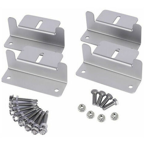 Piece Solar Panel Bracket Z Mount Bracket Sets with Nuts and Bolts for RV Rooftop Boat (Irregular)