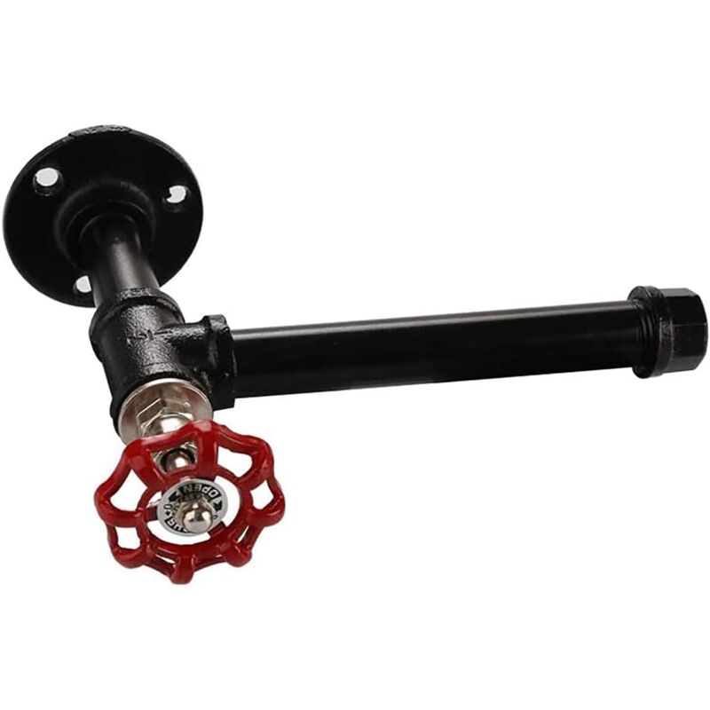 Image of ZVD - Piece Urban Industrial Style Iron Wall Mounted Toilet Paper Holder