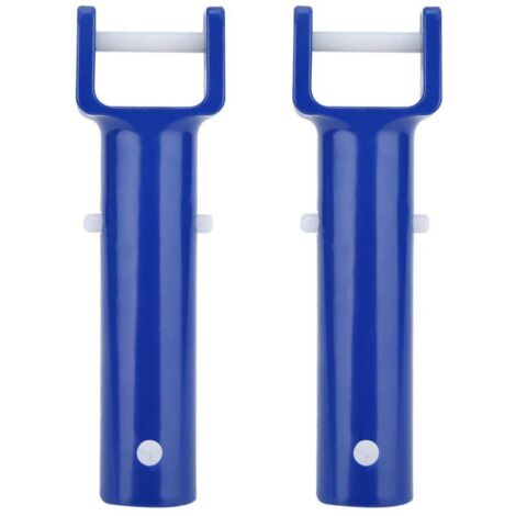 Piece V-head handle, blue pool, V-shaped clip brush head, replacement handle for pool accessories