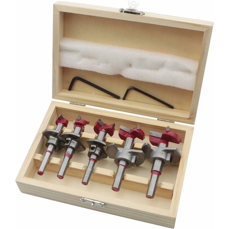 pièces 15-35mm professionnel Forstner foret ensemble avec étui de rangement, en acier à haute teneur en carbone tige ronde bois scie cloche