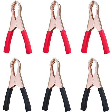 pieces 70mm long car battery alligator clips, 50A insulated battery clamps, copper jumper wire clamps for car, truck, vehicle, boat