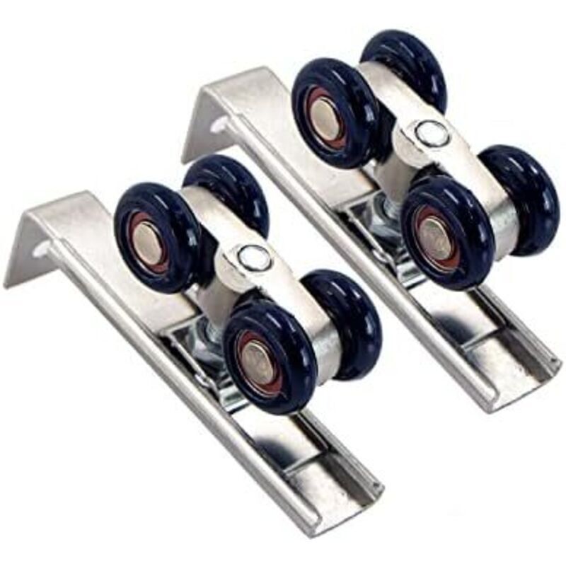 Pieces 70x14x38mm Sliding Door Roller Cabinet Pulley - Sliding Door Hardware Aluminum Alloy Sliding Profile for Interior, Passage Doors, Wood, Glass