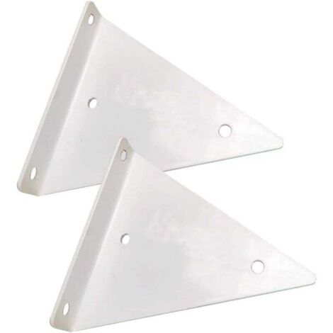 Pieces (8x10cm/3.1x3.9in, white) Floating Metal Triangle Shelf Brackets, Concealed Blind Wall Shelf Brackets, DIY Decoration for Bedroom, Living Room, Bathroom