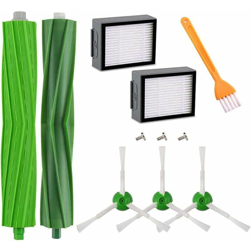 Pièces accessoires Compatible pour iRobot Roomba E5 E6 E7 i7 i7+ i8 i8+ j7 j7+ i6 i6+ i4 i4+ i3 i3+ Aspirateur, Remplaçant Filtres et Brosses Kit