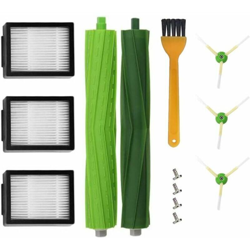 Start - Pièces Accessoires pour aspirateur iRobot Roombai7 i7+/i7 Plus E5 E6 E7 Réapprovisionnement,Series Kit de Rechange filtres brosses latérales