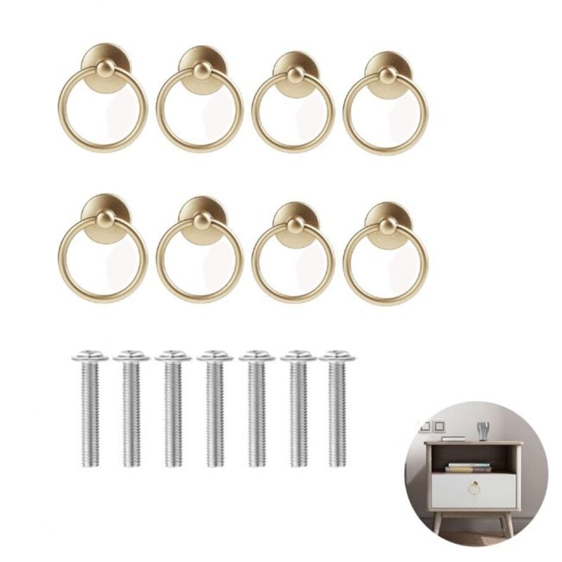 Csparkv - Pieces Antique Retro Pull Handles Rings, Brass Drawer Pull Knobs Rings, for Door Cabinets, Dressing Tables, Drawer Cupboards