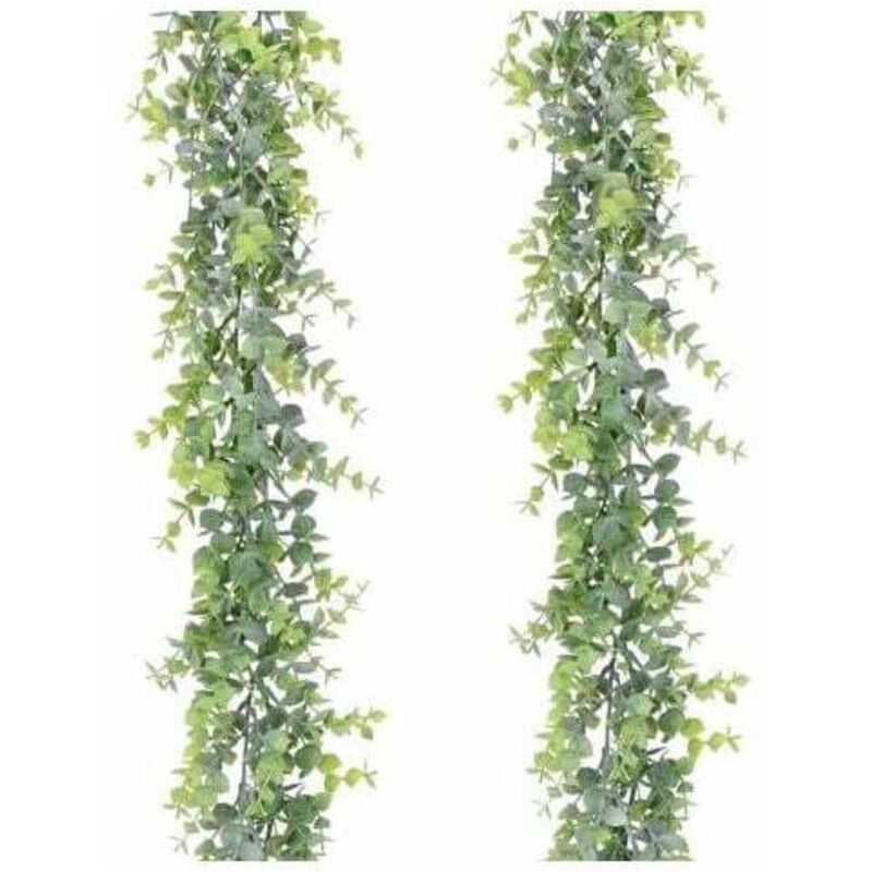 Pièces artificiel Eucalyptus guirlande feuilles d’eucalyptus vignes fait main couronne mariage verdure fond arche décor mural