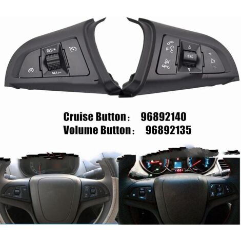 Pièces automobiles compatibles C&evrolet pour Malibu, adaptées aux Rui 2012, 2013, 2014, 2016 OE : 96892140, 96892135 Pièces automobiles Bouton de commutateur de régulateur de vitesse au volant