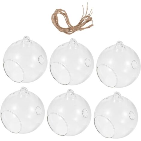 Pièces Boules Verre Suspendues pour Bougies et Plantes Lot