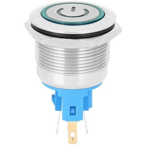 pièces DC3-6V 22mm 6 broches bouton poussoir interrupteur en acier inoxydable bouton de réinitialisation interrupteur avec SignGreen