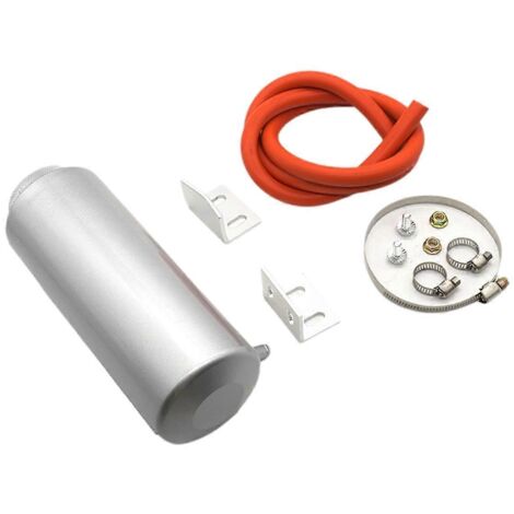 Pièces de modification automobile - Réservoir d'eau de refroidissement de radiateur universel argenté