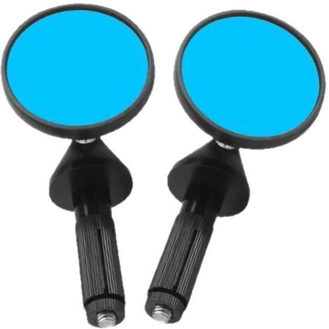 Pièces de modification pour motos, petit rétroviseur bleu, mini-prise pour véhicule électrique en alliage d'aluminium, petit rétroviseur rond, boutique.