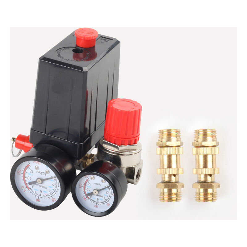 Pièces de pompe à air de compresseur d'air, ensemble d'interrupteur à 4 trous avec vanne push-pull Bama 90-120PSI