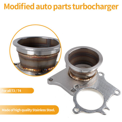 Pièces de rechange automobiles, base de bride de turbocompresseur, 5 trous 3 pouces, convient aux turbocompresseurs T3/T4, un paquet.